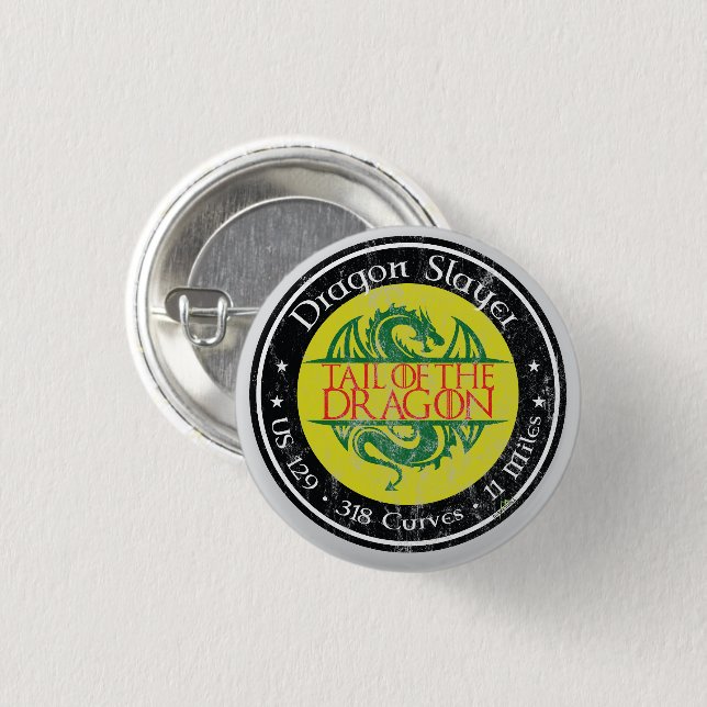 Tail of the Dragon Road US 129 Motorrad 01 Button (Vorne & Hinten)