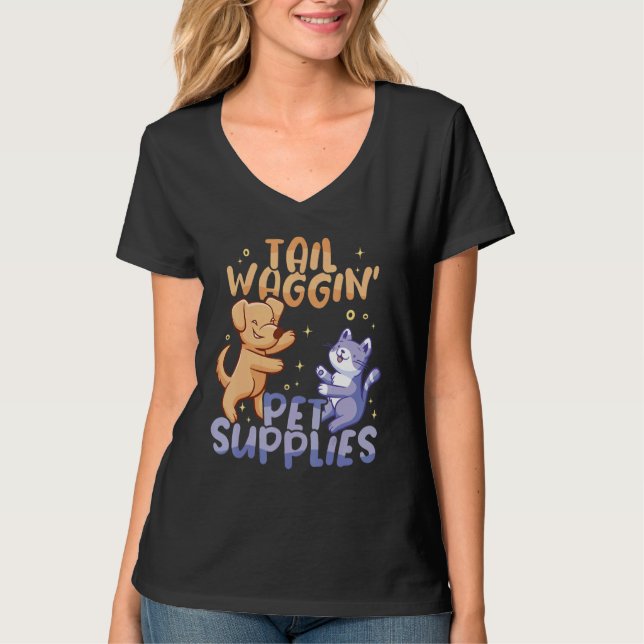 Tail wagginu2019 pet supplies Animal  Pet Store T-Shirt (Vorderseite)