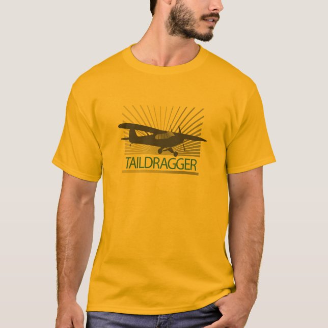Taildragger Flugzeug T-Shirt (Vorderseite)