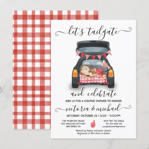 Tailgate Car Football GRILLEN Beer Couples Dusche Einladung