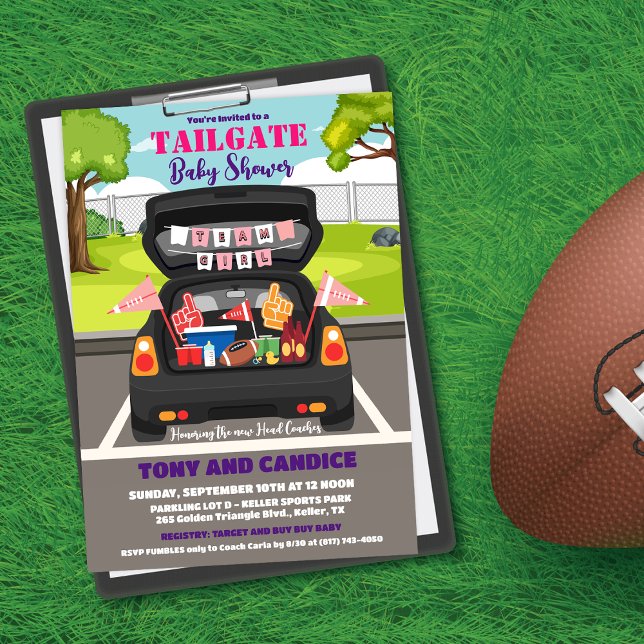 Tailgate Football Baby Dusche Paar Dusche Einladung (Von Creator hochgeladen)
