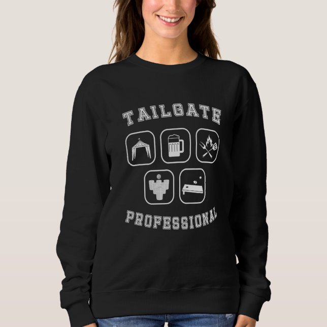 Tailgate Football Beer Pong Party Barbecue Cornhol Sweatshirt (Vorderseite)