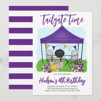 Tailgate Time Football Geburtstag JEDER FARBCOMBO Einladung