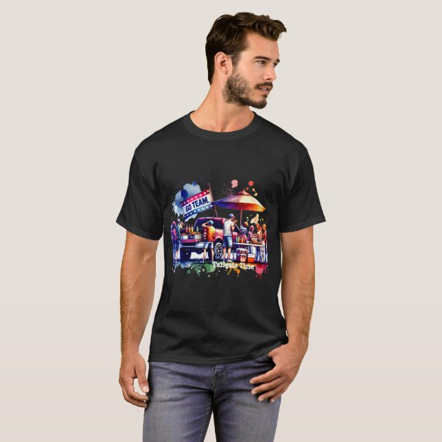 Tailgate Time Go Team Party T-Shirt (Vorne ganz)