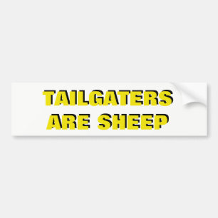 Tailgaters sind Schaf-Gelb und Schwarzes Autoaufkleber