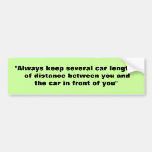 Tailgaters Verkehrs-Gesetzeswarnung Autoaufkleber