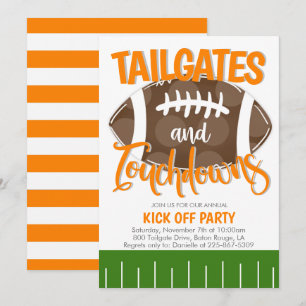 Tailgates and Touchdowns Football JEDES TEAM COLOR Einladung