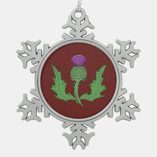 Taille Schneeflocken Zinn-Ornament (Vorderseite)