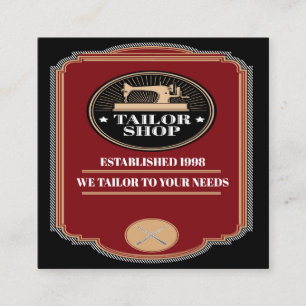 Tailor Sewing Fashion Business Card Telefonnummerkarte