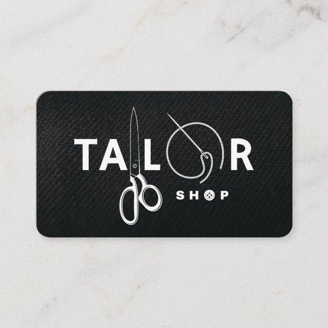 Tailor Shop | Garment Tools Visitenkarte (Vorderseite)