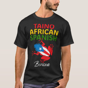 Taino Afrikanisch Spanisch Coqui Puerto Rico Flagg T-Shirt