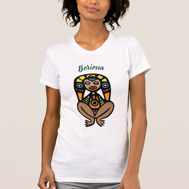 Taíno Atabey Göttin Boricua T - Shirt (Vorderseite)