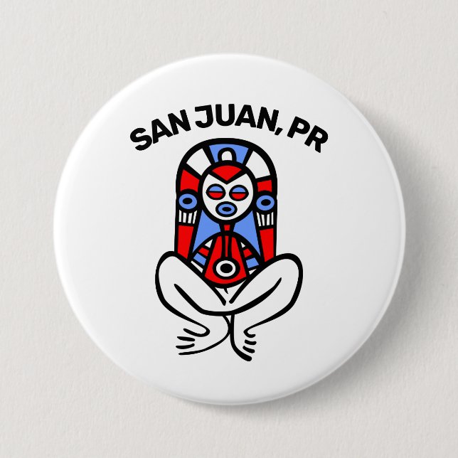 Taino Atabey Puerto Rico Custom Town Button (Vorderseite)