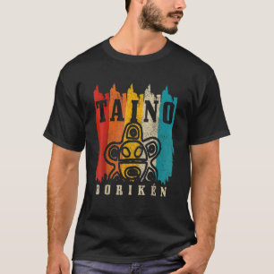 Taino Boriken Vintag Retro Sun Puerto Rico Taina T-Shirt