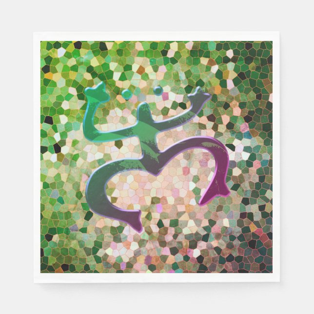 Taino Coqui Frog Paper Napkins Serviette (Vorderseite)