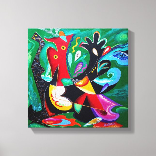 Taino Dance, Puerto Rico Art Leinwanddruck (Vorderseite)