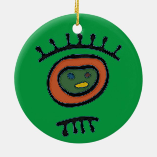 Taino Symbol Circle Ornament (Hinten)