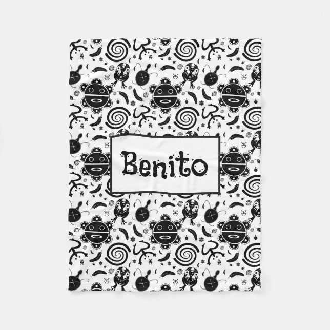 Taino Symbole Puerto Rico Kultur Fleecedecke (Vorderseite)