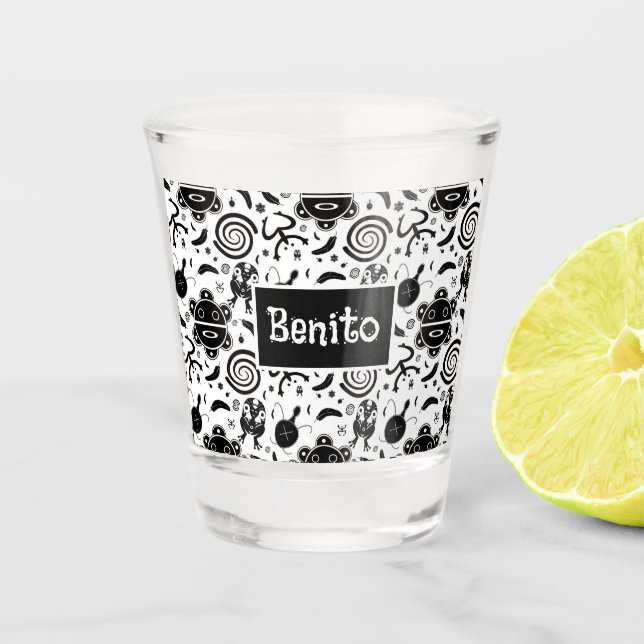 Taino Symbole Puerto Rico Kultur Schnapsglas (Vorderseite)