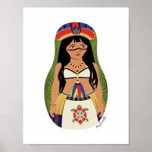 Taíno von Boriken, puerto-ricanischer Matrjoschka- Poster