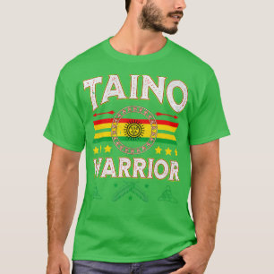Taino Warrior Flag Indianer Arawak Boriken T-Shirt