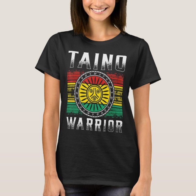 Taino Warrior Flag Traditionelles Symbol 1 T-Shirt (Vorderseite)