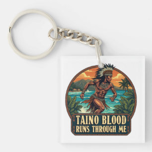 Taino Warrior Puerto Rico Indigene Karibik Schlüsselanhänger