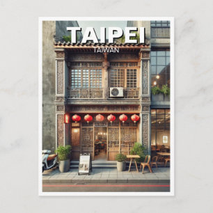 Taipeh Taiwan Geschäftshausfassade Postkarte