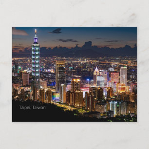 Taipeh, Taiwan Postkarte