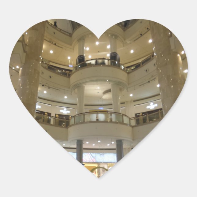 Taipei 101 Inside View Heart Sticker (Vorderseite)