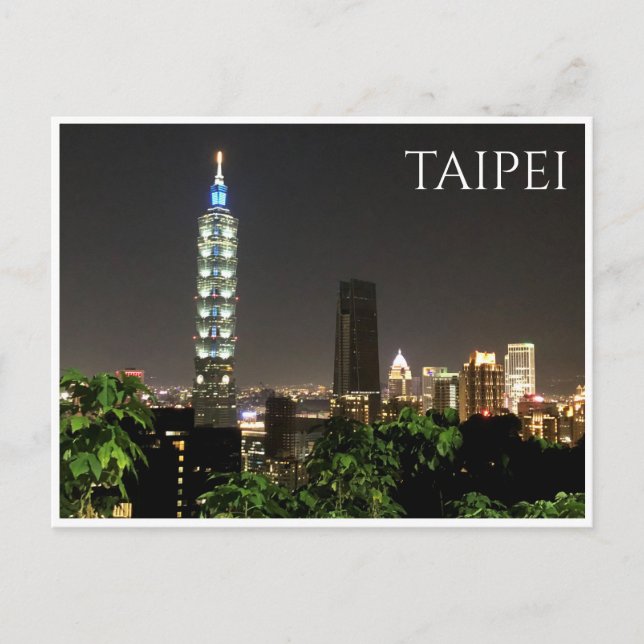 Taipei 101 Skyline Postkarte (Vorderseite)