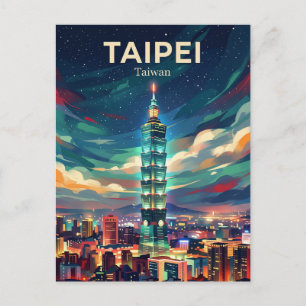 Taipei 101 Taiwan wird zu Postkarte