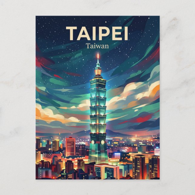 Taipei 101 Taiwan wird zu Postkarte (Vorderseite)