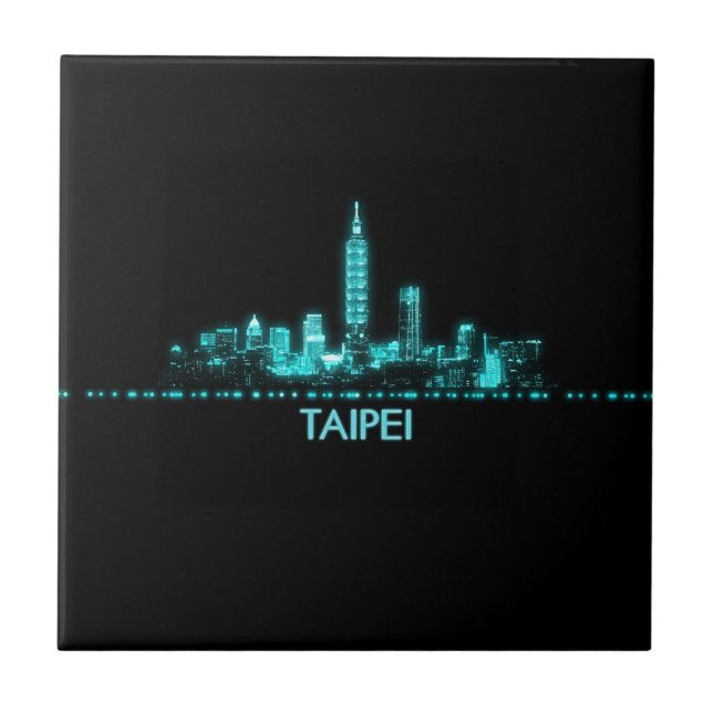 Taipei-Skyline Fliese (Vorderseite)