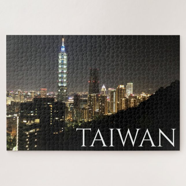 Taipei taiwan Nächte Puzzle (Horizontal)