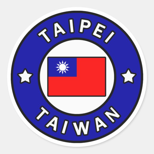 Taipei Taiwan Runder Aufkleber (Vorderseite)