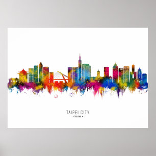 Taipei Taiwan Skyline Poster