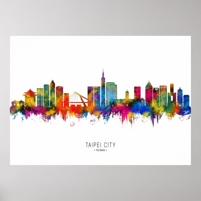 Taipei Taiwan Skyline Poster (Vorne)