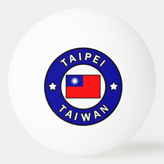 Taipei Taiwan Tischtennisball (Vorderseite)