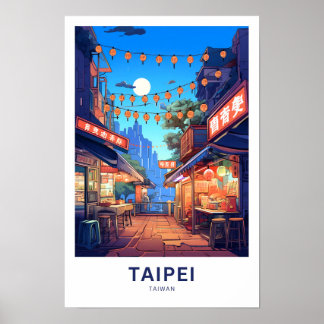 Taipei Taiwan Travel Print Poster