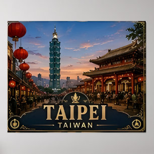 🏙️ Taipei Taiwan Urlaubserinnerung Für Reisende � Poster