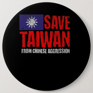 Taiwan Anti War Pro Peace Taiwan Flag gerettet Button