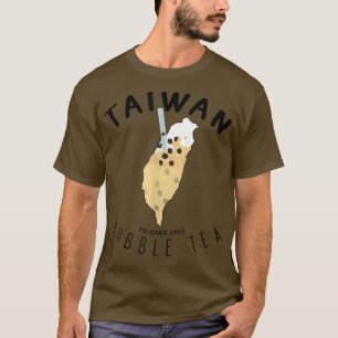Taiwan Bubble Tea Funny Bubble Tea Taiwan Map BOBA T-Shirt
