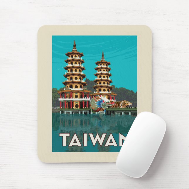 Taiwan | Dragon und Tiger Pagodas Mousepad (Mit Mouse)