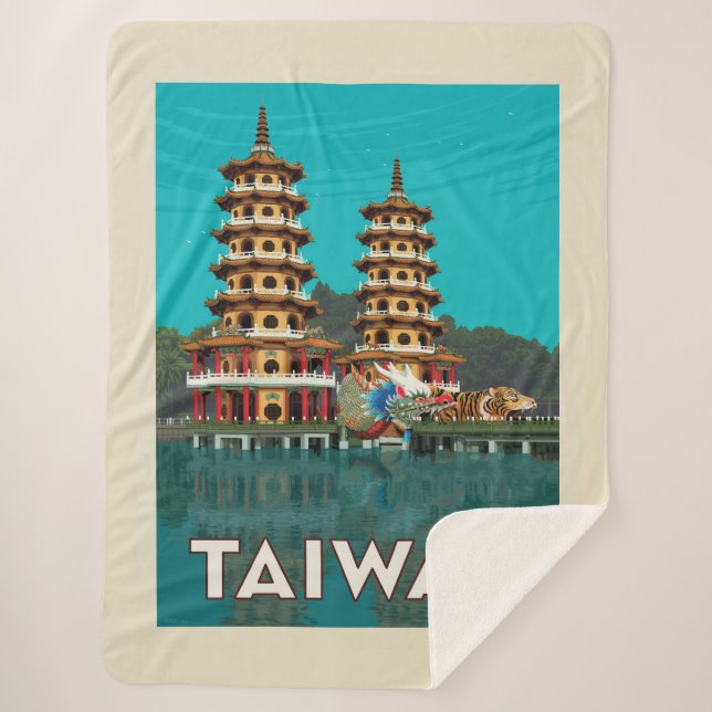 Taiwan | Dragon und Tiger Pagodas Sherpadecke (Vorderseite)