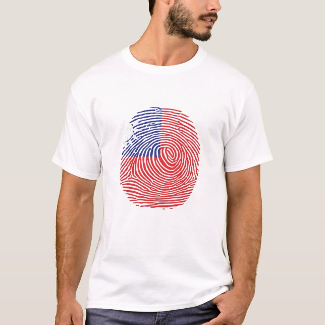 Taiwan flag fingerprint T-Shirt (Vorderseite)