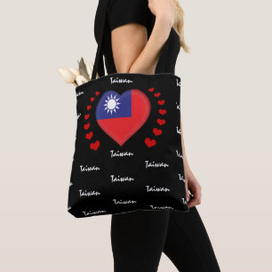 Taiwan Flag & Heart, taiwanesische Flag Mode /spor