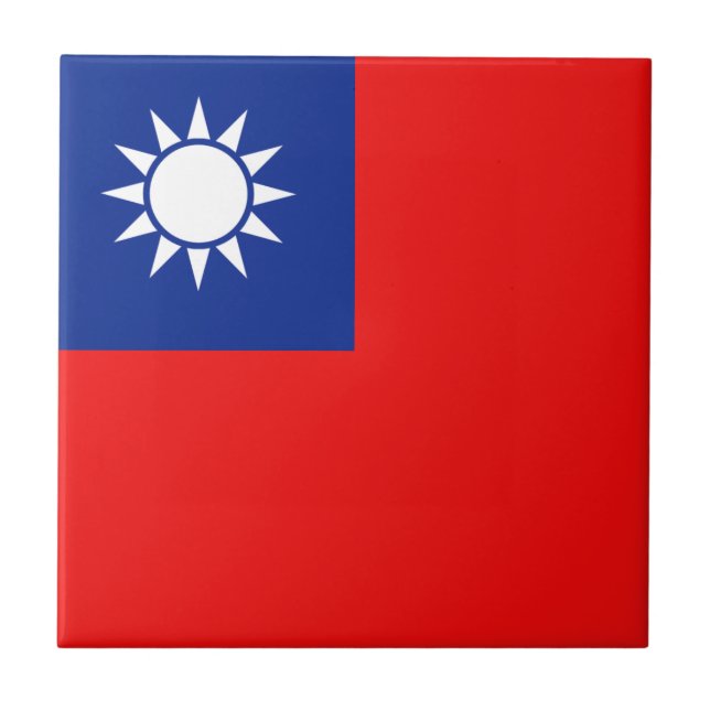 Taiwan Flag Keramik Tile Fliese (Vorderseite)