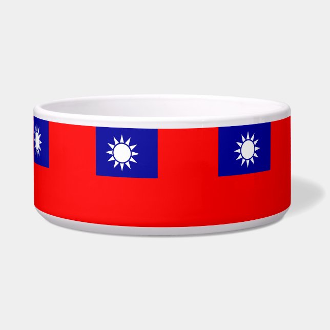 Taiwan Flag Pet Bowl Napf (Vorderseite)