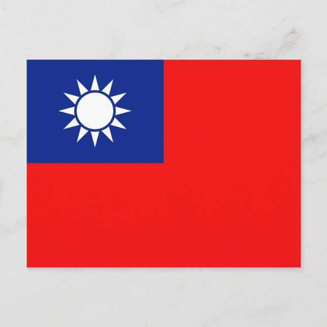 Taiwan Flag Postkarte (Vorderseite)